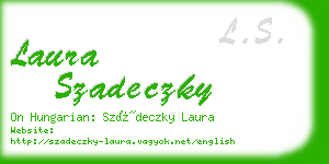 laura szadeczky business card